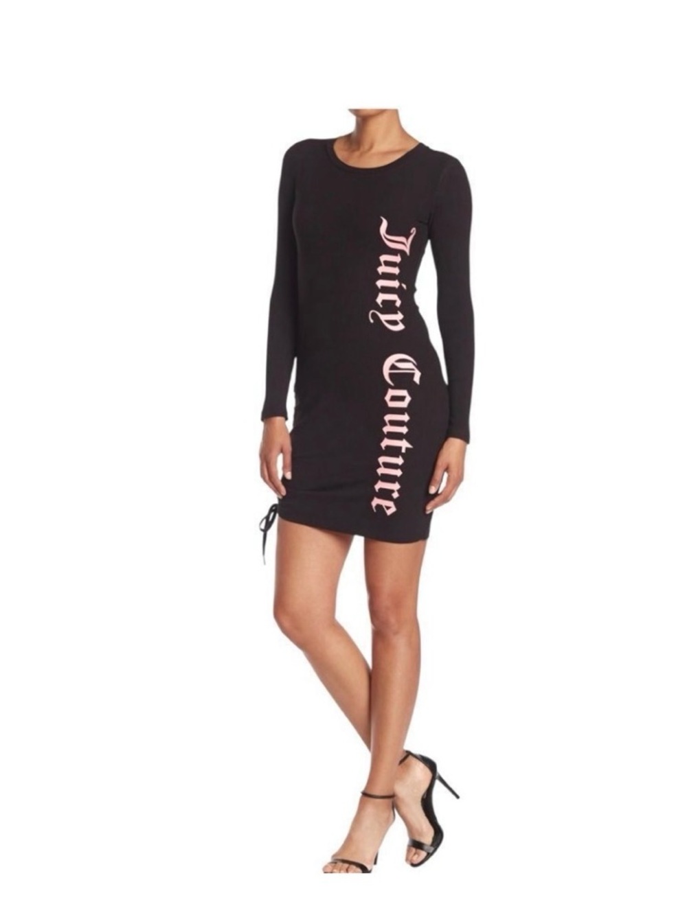 Juicy Couture logo shirt dress black size S